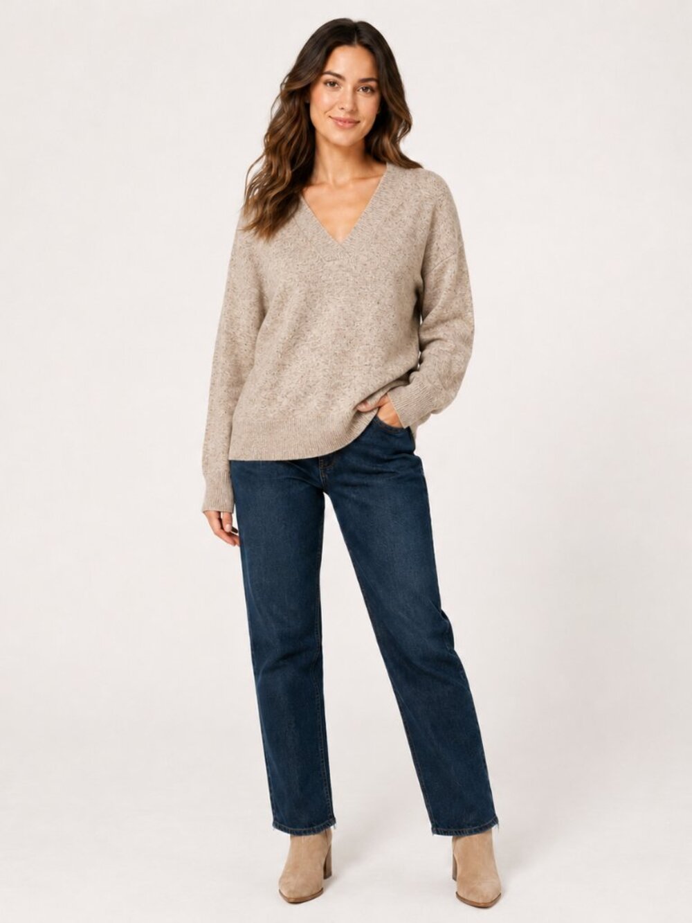 Women’s V-Neck Pullover Sweater Size L